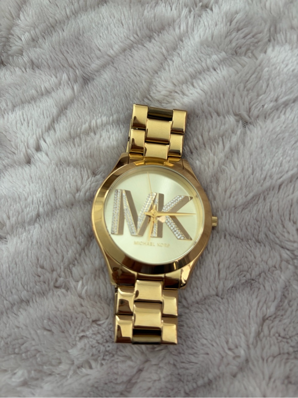 Michael Kors Gold Logo Crystal Dial Bracelet Watch - Picture 3 of 9